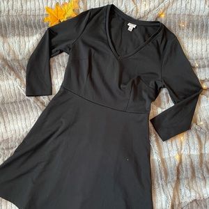Black Ponte Knit Dress